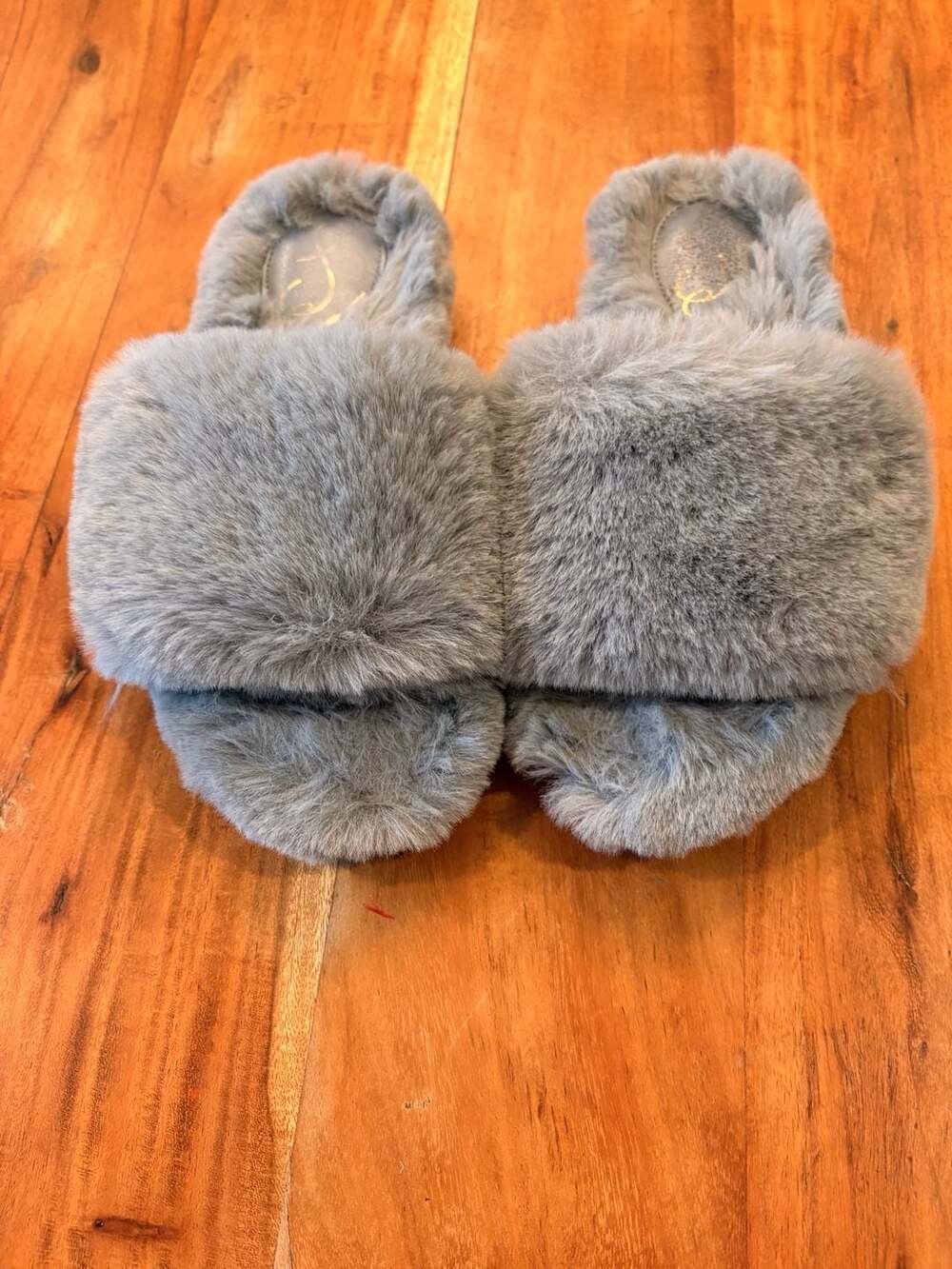 Sam Edelman Jinnie Faux Fur Slide Slippers in Grey